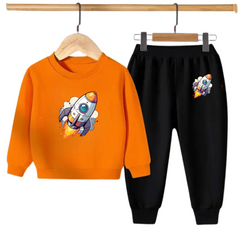 Kids Winter Sweat Shirt Set | Rocket Printed