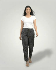Paisley Print Elastic Waist Trousers – Casual & Lounge Wear