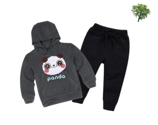 Kids Winter Hoodie Set | Panda Printed