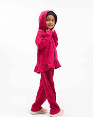 Girls Premium Fleece Set – Berry Blush