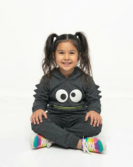 Kids Googly-Eyes Monster Fleece Hoodie & Jogger Set