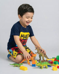 Make Today Great Navy T-Shirt & Printed Shorts Set