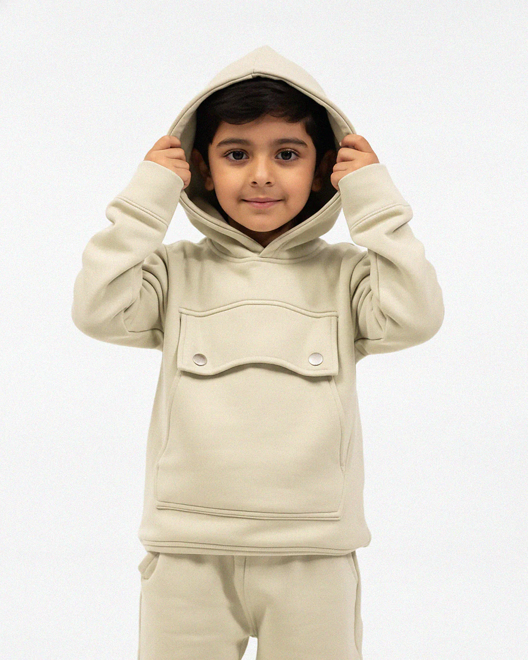Premium Kids Pistachio Fleece Hoodie & Jogger Set