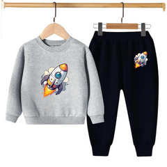 Kids Winter Sweat Shirt Set | Rocket Printed