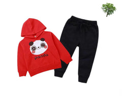 Kids Winter Hoodie Set | Panda Printed