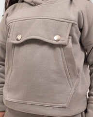 Mocha Grey Comfort Set – Unisex Winter Fleece Wear