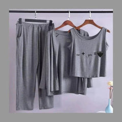 Women 3 Pieces Night Suit - Me + You