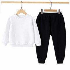 Kids Winter Sweat Shirt Set - White
