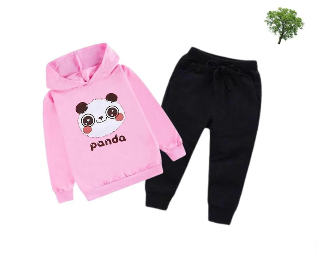 Kids Winter Hoodie Set | Panda Printed