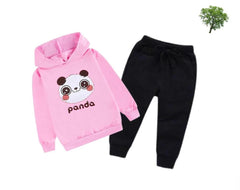 Kids Winter Hoodie Set | Panda Printed
