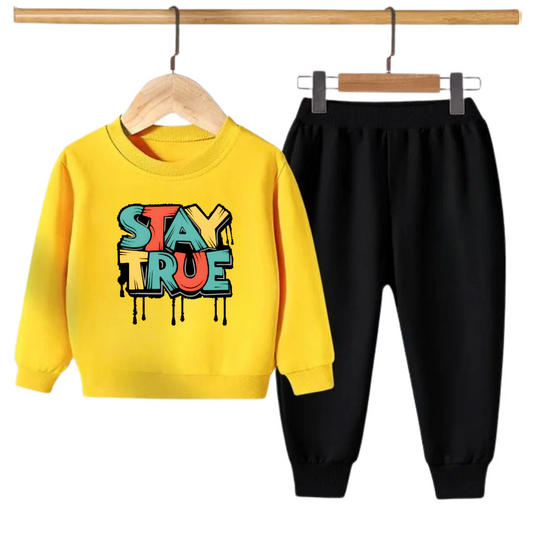 Kids Winter Sweat Shirt Set | Stay True Printed