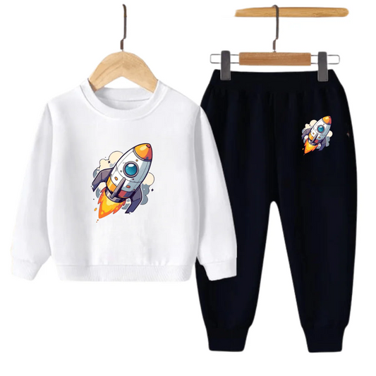 Kids Winter Sweat Shirt Set | Rocket Printed