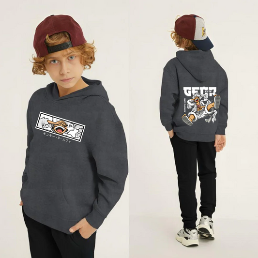 Kids Winter Hoodie Set | Luffy Gear Printed