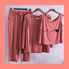 Women 3 Pieces Night Suit - Me + You