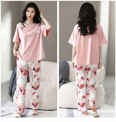 Blush Bloom Floral Printed Cotton Night Suit Set