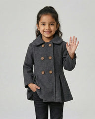 Girls Charcoal Grey Coat
