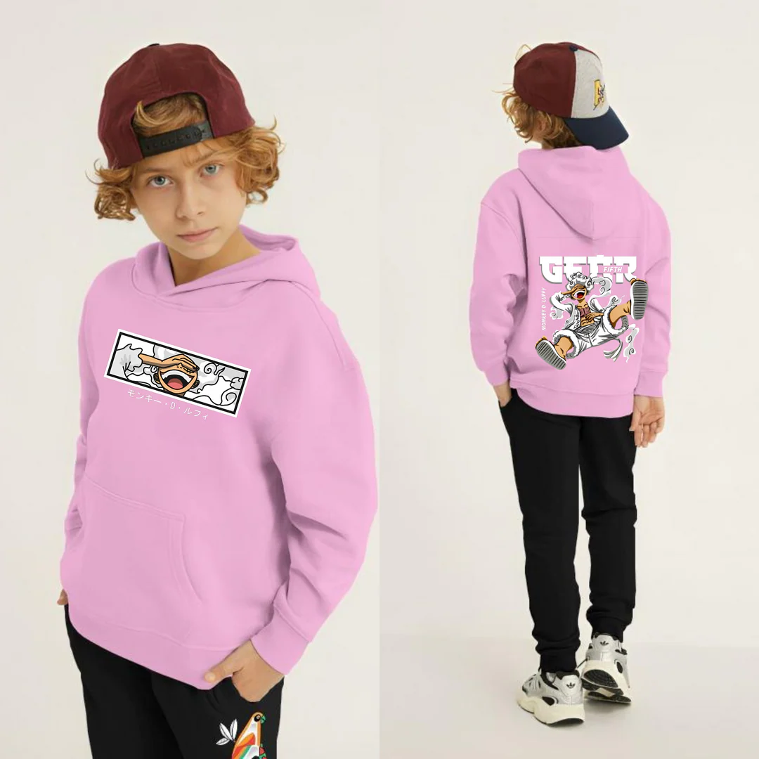 Kids Winter Hoodie Set | Luffy Gear Printed