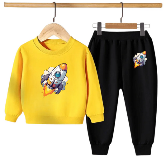Kids Winter Sweat Shirt Set | Rocket Printed