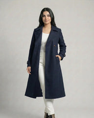 Winter Lapel Long Coat or Women