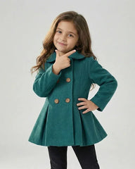 Girls Teal Green Coat
