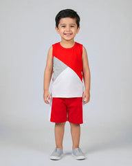 Mono Sport Shorts Set - Red