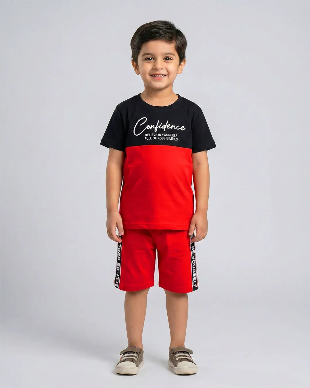 Red Confidence Short Set