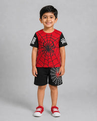 Spider Power Short Set - Red & Black