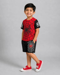 Spider Power Short Set - Red & Black